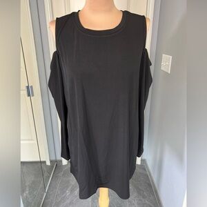 Michael Kors‎ Black Cold Shoulder Long Sleeve Basic Top
